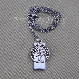 Medical Alert USB Drive Necklace with Stainless Steel Chain