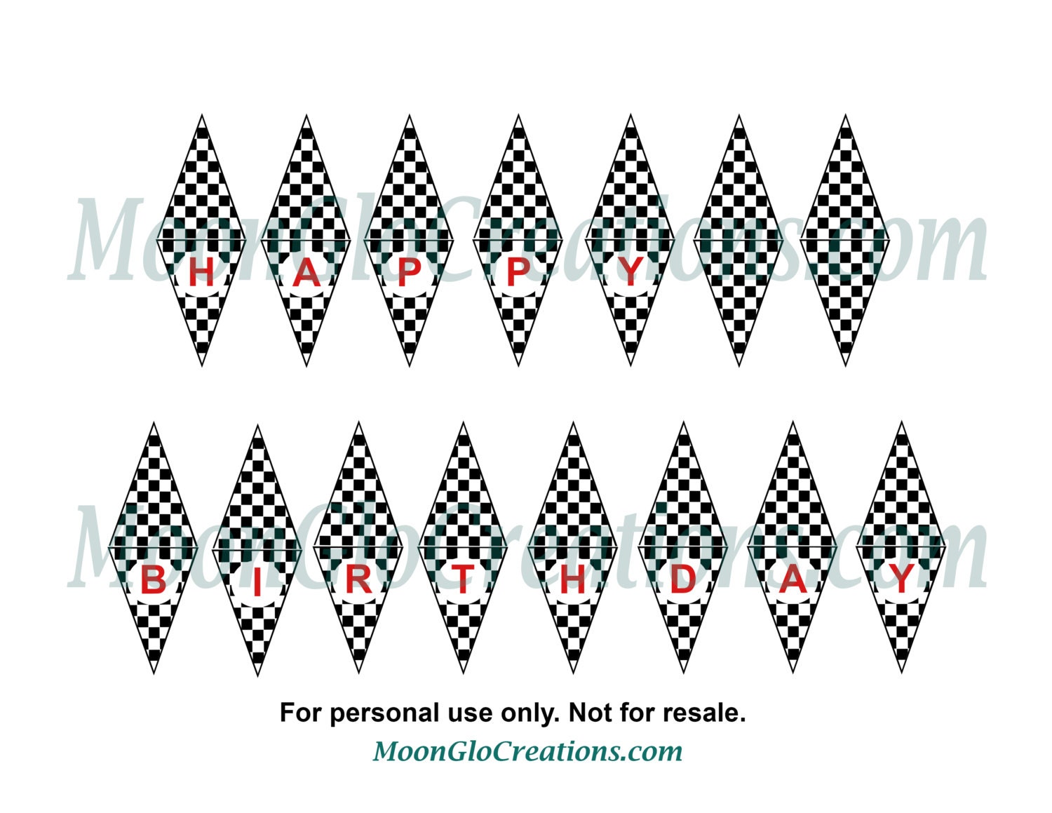 Race Car Theme 'happy Birthday' Cake Banner . Birthday - Etsy