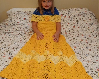 belle crochet dress blanket Princess Dress Blankets Are Magical But You Need To Crochet Them Yourself