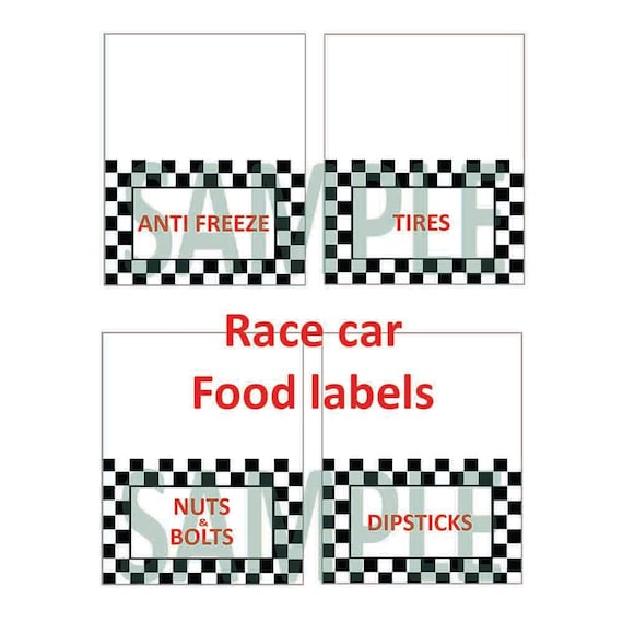 Party food flag labels