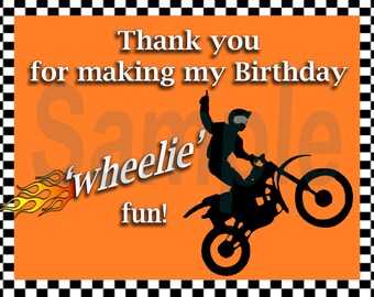 Race Car Theme Thank You Card/goodie Bag Tag. Birthday Party | Etsy
