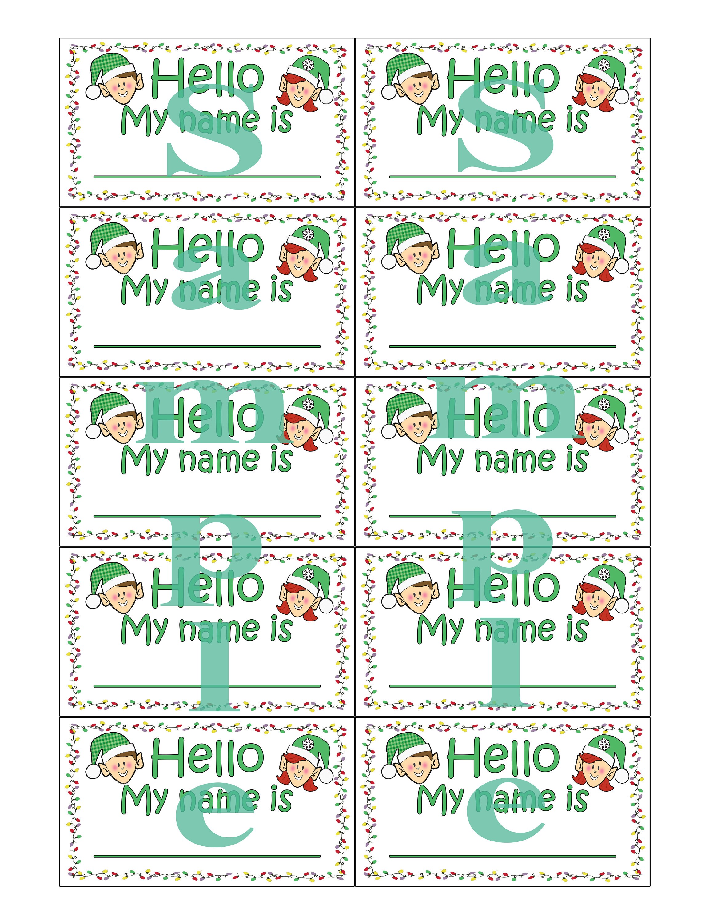 What's Your Elf Name Name Tags. Printable Download Etsy
