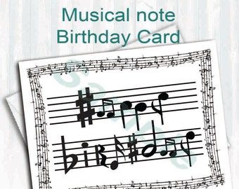 Birthday Banner, Musical Birthday Banner, Musical Happy Birthday, Sheet ...