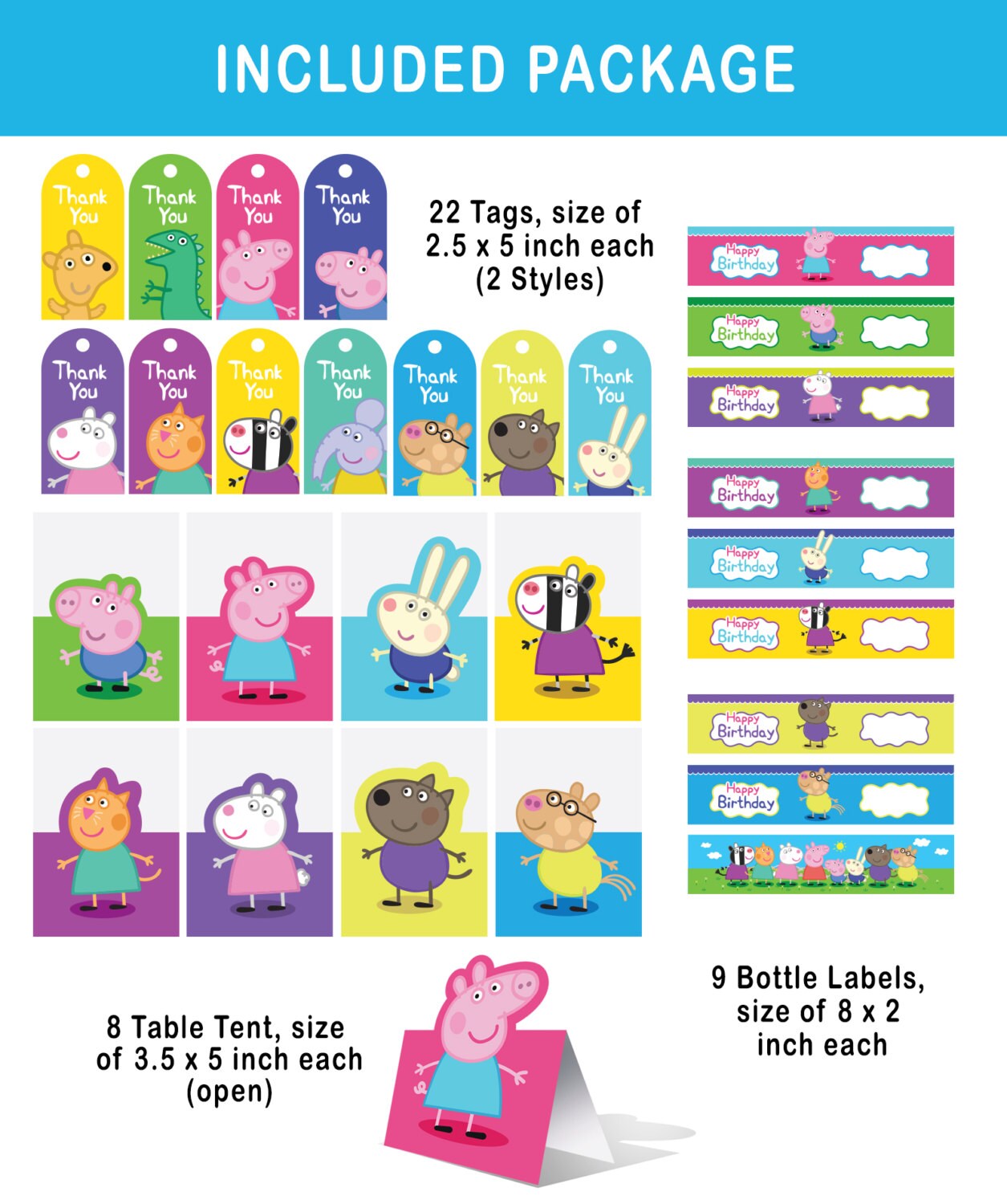 Printable Party Set Peppa Pig Party Kit Party Pack Cupcake - Etsy