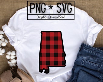 Buffalo Plaid Alabama Svg. Alabama State Png, Alabama Shirt Svg, Alabama Sweatshirt Svg