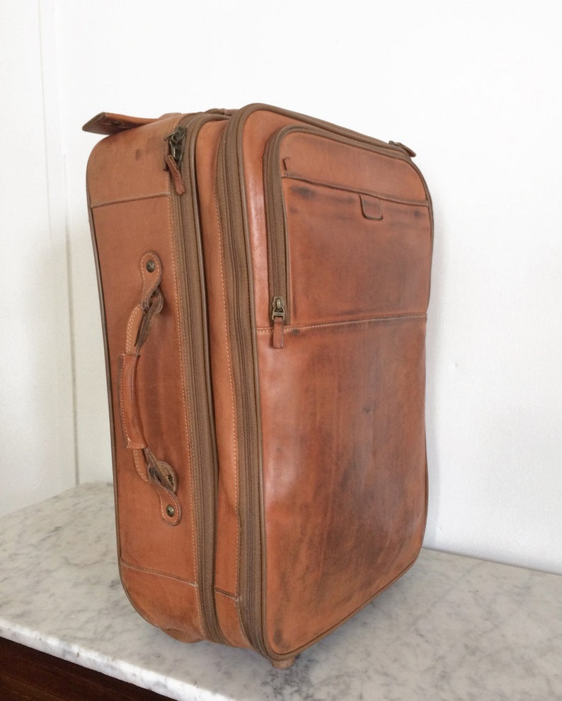 RESERVED LISTING Hartmann Leather Rolling Luggage // vintage Etsy