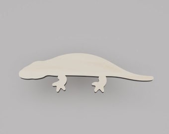 2" - 34" Lizard Wooden Cutout Shape, Silhouette, Gift Tags Ornaments, Decoration Laser Cut Birch Wood #6509