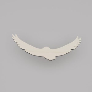 2&quot; - 34&quot; Crow Wooden Cutout Shape, Silhouette, Gift Tags Ornaments, Decoration Laser Cut Birch Wood #6279