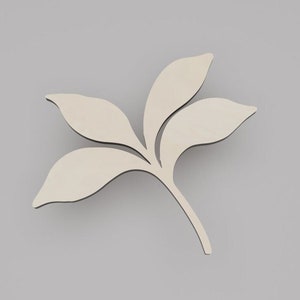 2&quot; - 34&quot; Leaf Wooden Cutout Shape, Silhouette, Gift Tags Ornaments, Decoration Laser Cut Birch Wood #6379