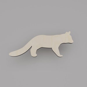 2" - 34" Forme de découpe en bois de panda rouge, silhouette, ornements d'étiquettes de cadeau, décoration en bois de bouleau découpé au laser #6189