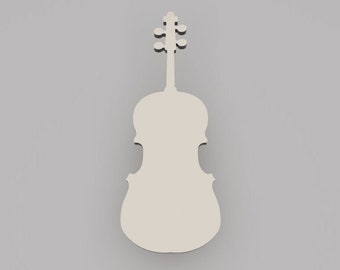 2" - 34" Cello Wooden Cutout Shape, Silhouette, Gift Tags Ornaments, Decoration Laser Cut Birch Wood #6493