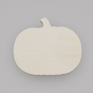 2&quot; - 34&quot; Pumpkin Wooden Cutout Shape, Silhouette, Gift Tags Ornaments, Decoration Laser Cut Birch Wood #6436
