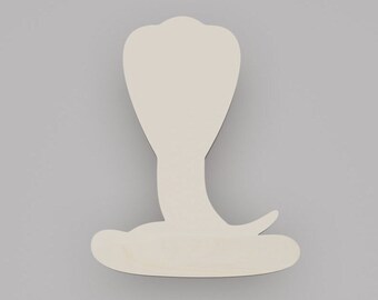 2" - 34" Cobra Wooden Cutout Shape, Silhouette, Gift Tags Ornaments, Decoration Laser Cut Birch Wood #6495