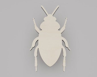 2" - 34" Cockroach Wooden Cutout Shape, Silhouette, Gift Tags Ornaments, Decoration Laser Cut Birch Wood #6496