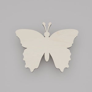 2&quot; - 34&quot; forme de découpe en bois de papillon, silhouette, ornements d&#39;étiquettes de cadeau, décoration en bois de bouleau découpé au laser #6249