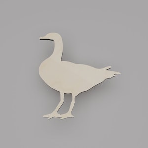 2&quot; - 34&quot; Goose Wooden Cutout Shape, Silhouette, Gift Tags Ornaments, Decoration Laser Cut Birch Wood, Farm Animal  #6098