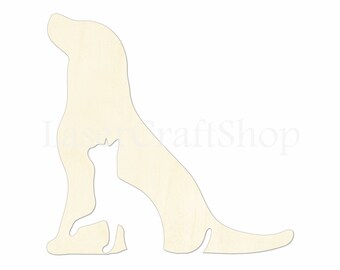 Dog And Cat Outline Etsy - 