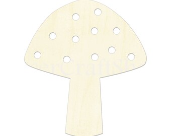 wooden cutouts MG000810 Wood Blanks Wooden craft supplies 10x Wooden Mini Mushroom Shapes 1