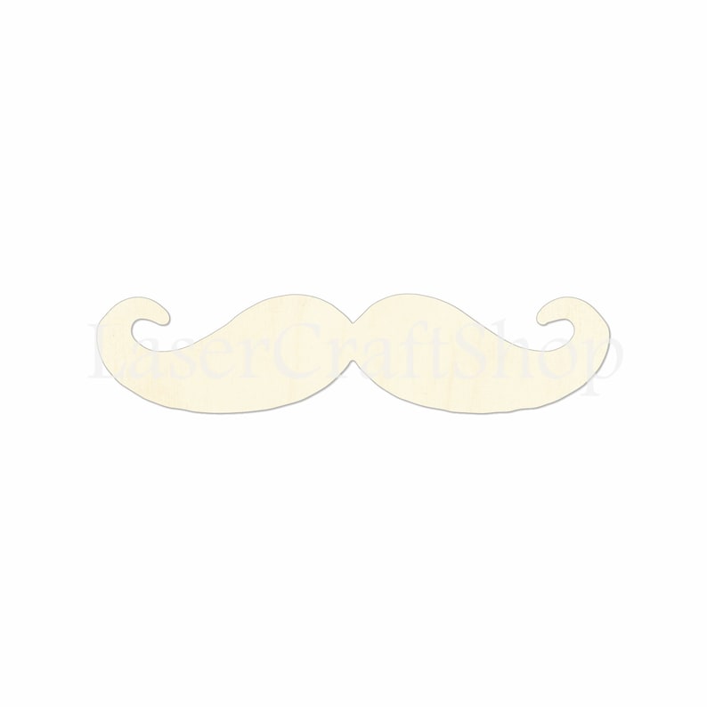 2 34 Mustache Wooden Cutout Shape Silhouette | Etsy
