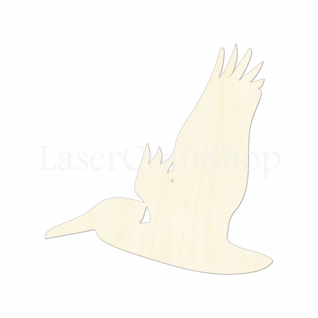 Pelican Wood Cutout - Unfinished MDF Beach House Decor For Coastal Craft Projects