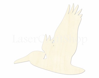 2" - 34" Pelican Bird Wooden Cutout Shape, Silhouette, Gift Tags Ornaments, Room Decoration, Laser Cut Unfinished Wood,  #1949