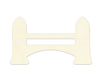 2" - 34" Bridge Wooden Cutout Shape, Silhouette, Gift Tags Ornaments, Room Decoration, Laser Cut Unfinished Wood,  2218