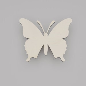 2" - 34" forme de découpe en bois de papillon, silhouette, ornements d'étiquettes de cadeau, décoration en bois de bouleau découpé au laser #6250