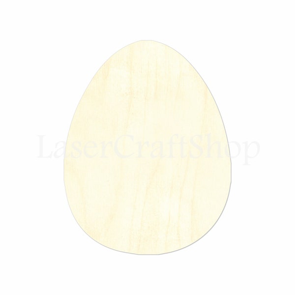 2" - 34" Egg Wooden Cutout Shape, Silhouette, Gift Tags Ornaments, Room Decoration, Laser Cut Birch Wood,  #1523