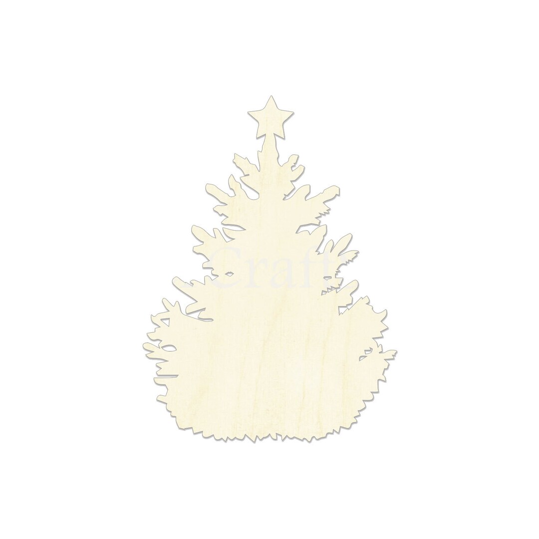 2 34 Christmas Tree Wooden Cutout Shape, Silhouette, Gift Tags