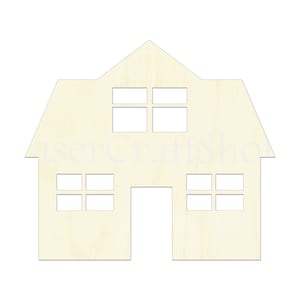 Casa de madera propiedad de construcción MDF CRAFT formas Adorno De Corte Láser