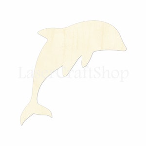 2"- 34" dauphin en bois découpe forme, Silhouette, cadeau Tags ornements, décoration bois de bouleau coupées au Laser #1074