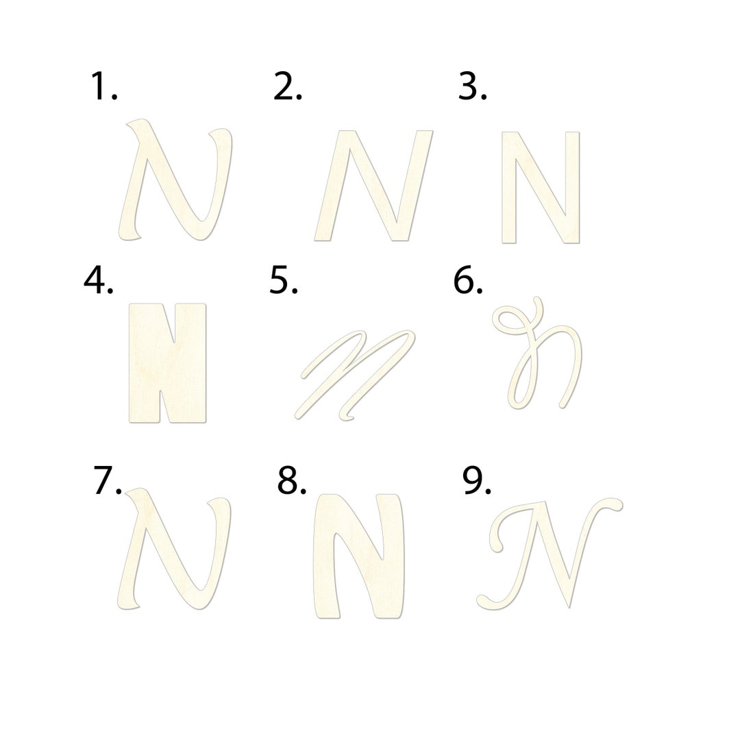 2" 34" Wooden Letter “N” Room, Nursery, Wedding Decoration, Gift Tags