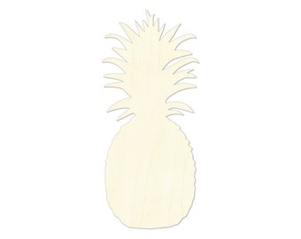 2"- 34" ananas, cadeau en bois découpe forme, Silhouette, ornements, décoration de salle, Laser coupe bois non fini, les étiquettes #1130