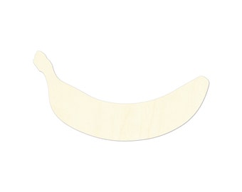 2" - 34" Banana Wooden Cutout Shape, Silhouette, Gift Tags Ornaments, Room Decoration, Laser Cut Birch Wood,  #1570