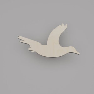 2&quot; - 34&quot; Goose Wooden Cutout Shape, Silhouette, Gift Tags Ornaments, Decoration Laser Cut Birch Wood, Farm Animal  #6101