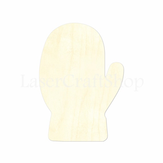 3D Ornament Mitten 2 Pieces Laser Cut Out Unfinished ORN93 3D Ornament Mitten 2 Pieces Laser Cut Out Unfinished ORN93