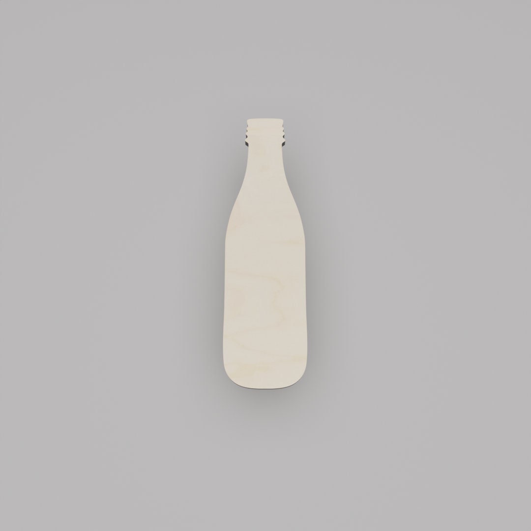 2" - 34" Water bottle Wooden Cutout Shape, Silhouette, Gift Tags Ornaments, Decoration Laser Cut Birch Wood #6713