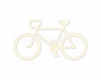 2&quot; - 34&quot; Bicycle, Bike Wooden Cutout Shape, Silhouette, Gift Tags Ornaments, Room Decoration, Laser Cut Unfinished Wood #2048