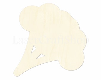 2" - 34" Broccoli Wooden Cutout Shape, Silhouette, Gift Tags Ornaments, Room Decoration, Laser Cut Birch Wood,  #1595