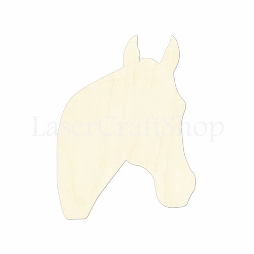 2 34 Horse Head Wooden Cutout Shape Silhouette Etsy