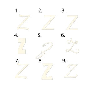 2" - 34" Wooden Letter “Z”  Room, Nursery, Wedding Decoration, Gift Tags. Ornaments, Crafts, DIY,  Laser Cut Unfinished Wood,  #2070