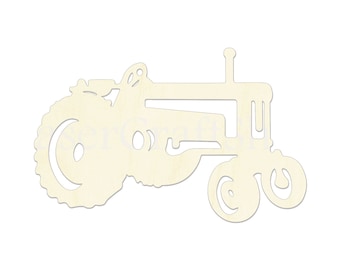 2&quot; - 34&quot; Tractor Wooden Cutout Shape, Silhouette, Gift Tags Ornaments, Room Decoration, Laser Cut Unfinished Wood,  2386