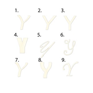 2" - 34" Wooden Letter “Y”  Room, Nursery, Wedding Decoration, Gift Tags. Ornaments, Crafts, DIY,  Laser Cut Unfinished Wood,  #2069