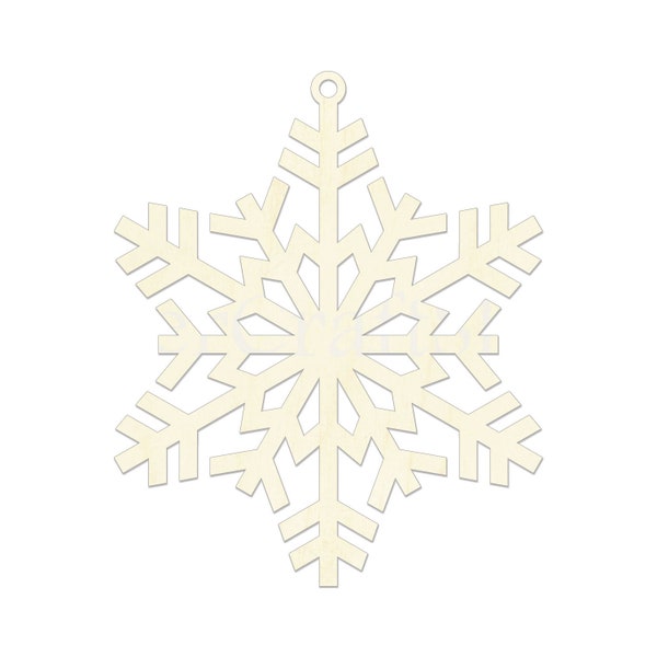 2" - 34" Snowflake Wooden Cutout Shape, Silhouette, Gift Tags Ornaments, Room Decoration, Laser Cut Unfinished Wood, 2716