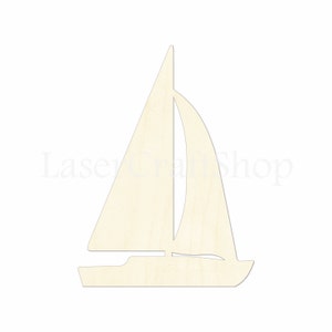 2" - 34" Yacht, Boat Wooden Cutout Shape, Silhouette, Gift Tags Ornaments, Room Decoration, Laser Cut Unfinished Wood #2055