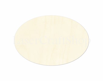 2" - 34" Oval Shape  Wooden Cutout Shape, Silhouette, Gift Tags Ornaments, Room Decoration, Laser Cut Birch Wood,  #1645
