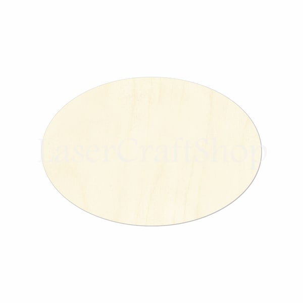 2" - 34" Oval Shape  Wooden Cutout Shape, Silhouette, Gift Tags Ornaments, Room Decoration, Laser Cut Birch Wood,  #1645