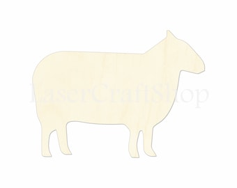 2" - 34" Sheep Farm Animals Wooden Cutout Shape, Silhouette, Gift Tags Ornaments, Decoration Laser Cut Birch Wood  #1045