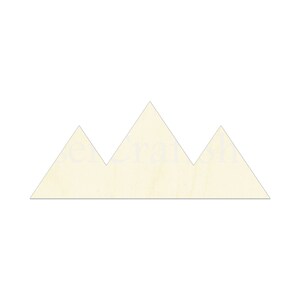 2"- 34" montagna in legno estirpare forma, sagoma, Gift Tags ornamenti, decorazione della stanza, taglio Laser legno grezzo, 2287