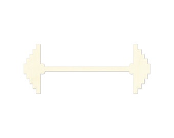 2" - 34" Barbell Wooden Cutout Shape, Silhouette, Gift Tags Ornaments, Room Decoration, Laser Cut Birch Wood,  #1582